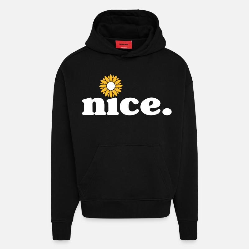 NICE - Hoodie- made by SPREAD  - SOLID BLACK