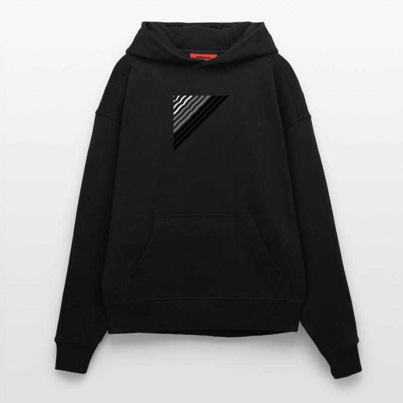 Triangular shape Many lines lines pattern Hoodie- made by SPREAD 