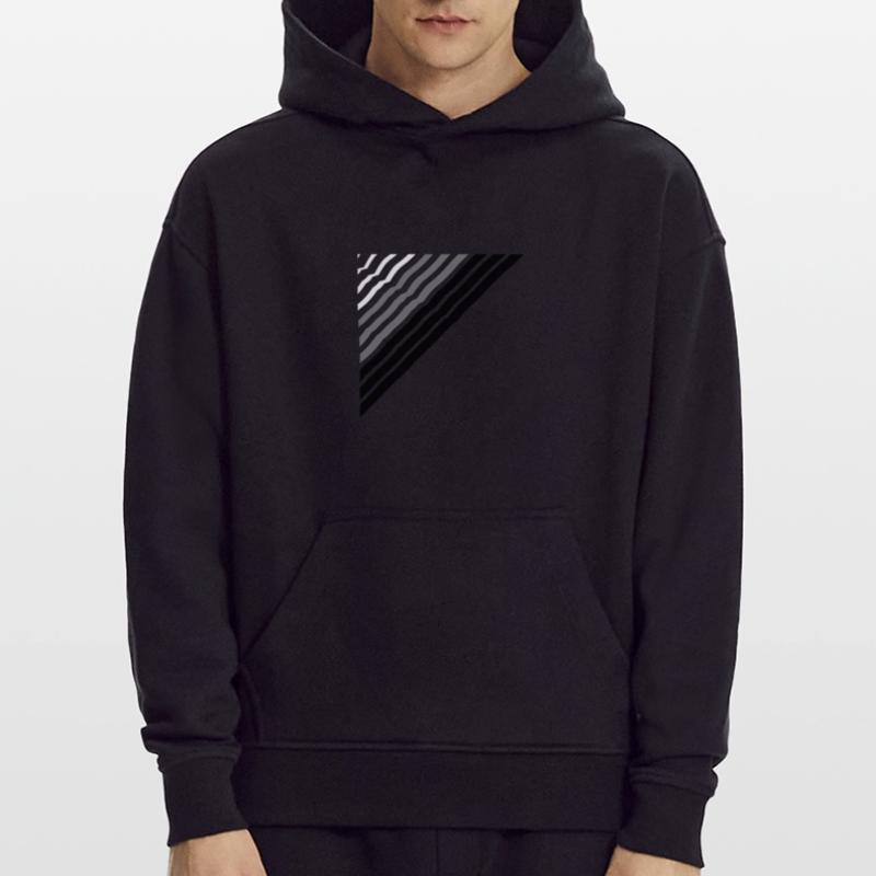 Triangular shape Many lines lines pattern Hoodie- made by SPREAD 
