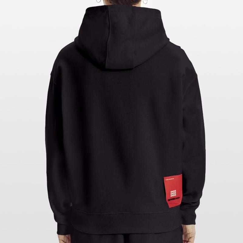 Triangular shape Many lines lines pattern Hoodie- made by SPREAD 