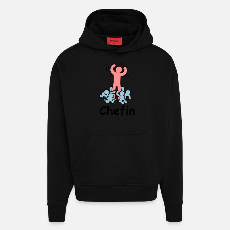 Chefin - Hoodie- made by SPREAD  - SOLID BLACK