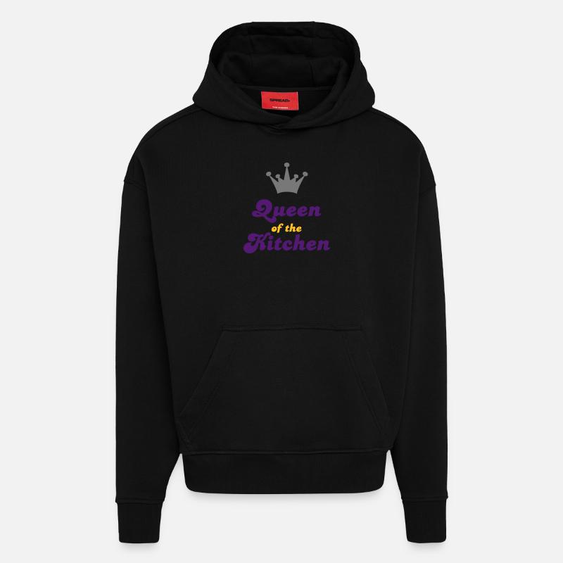cuisine - Sweat à capuche bio épais oversize fabriqué en UE - SOLID BLACK