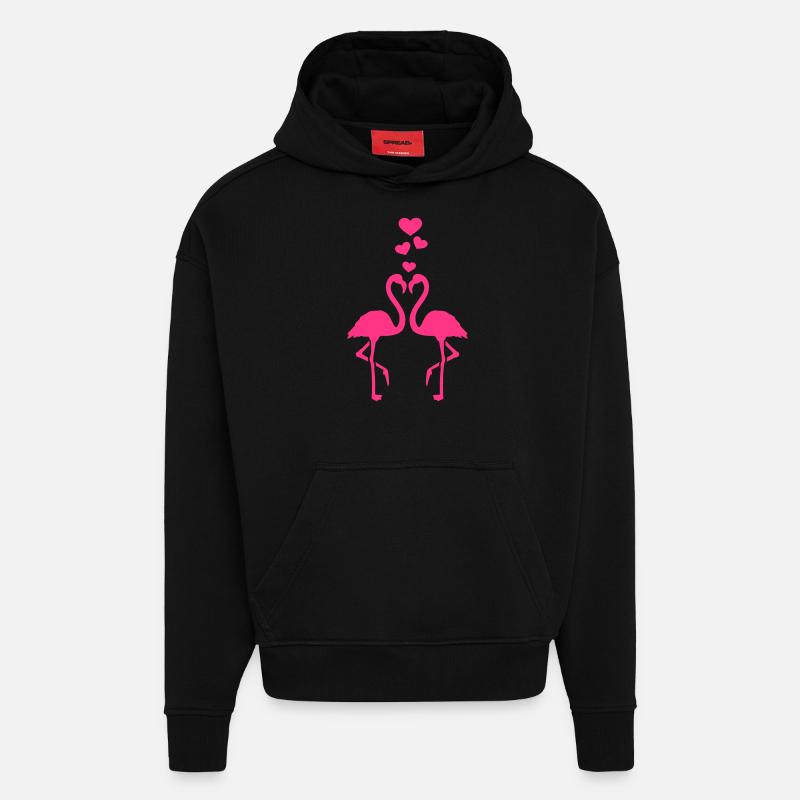 Flamant - Sweat à capuche bio épais oversize fabriqué en UE - SOLID BLACK