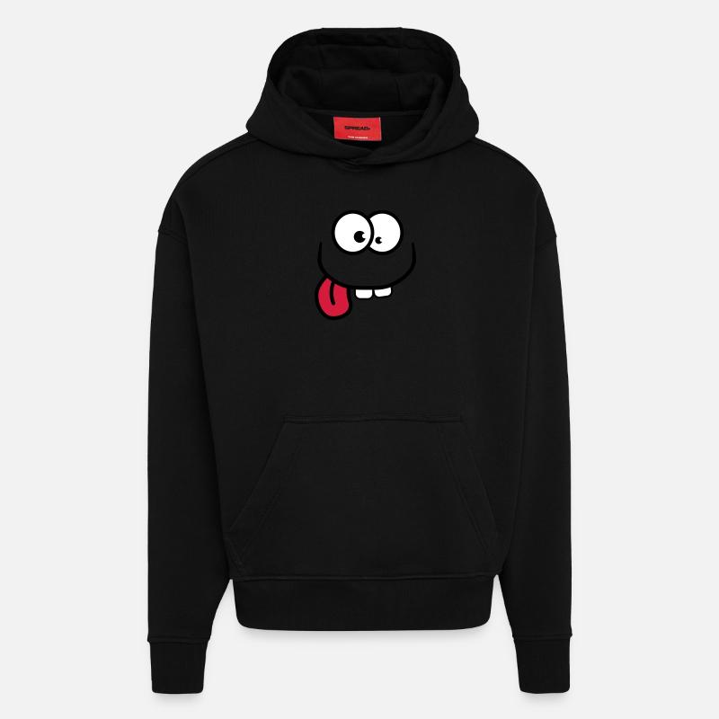 daft - Sweat à capuche bio épais oversize fabriqué en UE - SOLID BLACK