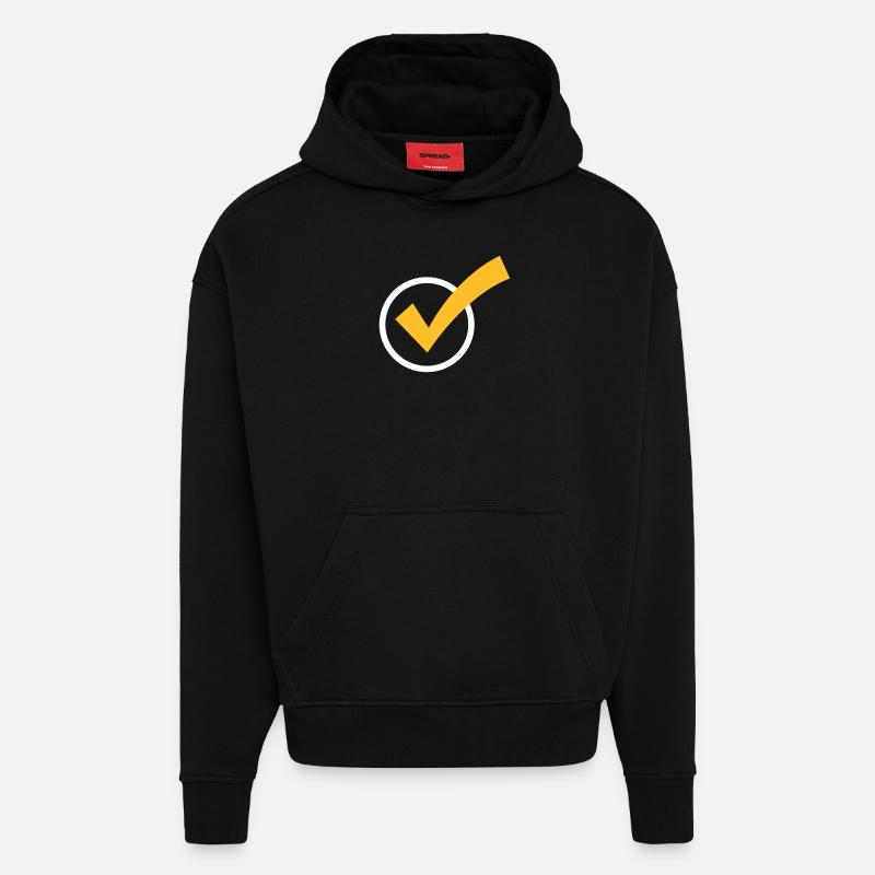 Une coche - Sweat à capuche bio épais oversize fabriqué en UE - SOLID BLACK