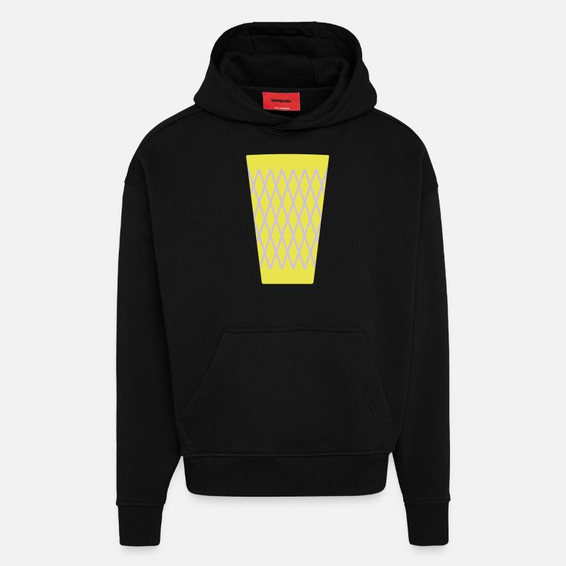 Apfelwein Glas _Geripptes - Hoodie- made by SPREAD  - SOLID BLACK