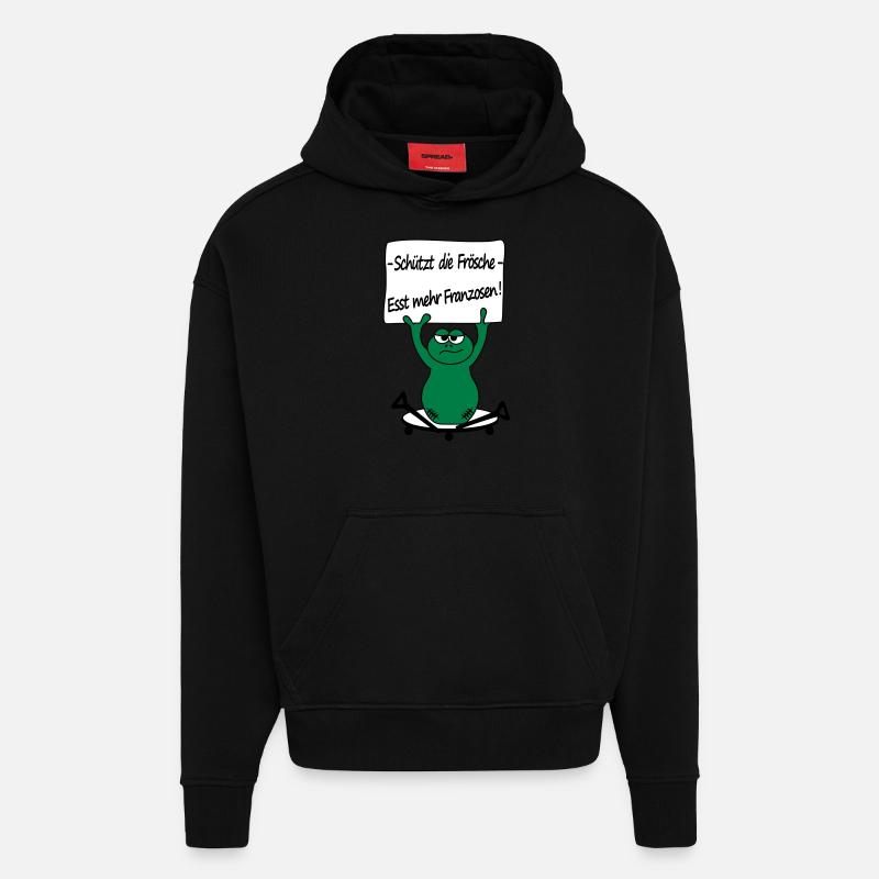 Froggy - Hoodie- made by SPREAD  - SOLID BLACK