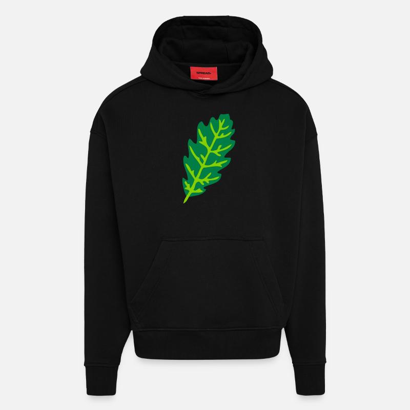 Eichenlaub - Hoodie- made by SPREAD  - SOLID BLACK