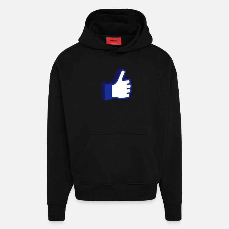 Comme 3D - Sweat à capuche bio épais oversize fabriqué en UE - SOLID BLACK