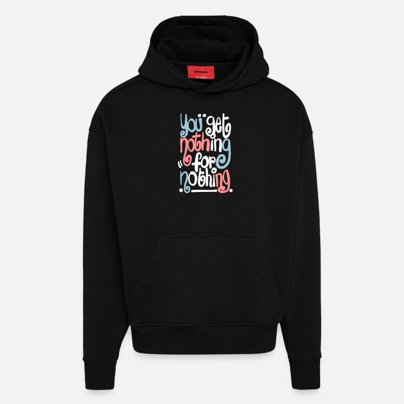 Rien Rien 4 - Sweat à capuche bio épais oversize fabriqué en UE - SOLID BLACK