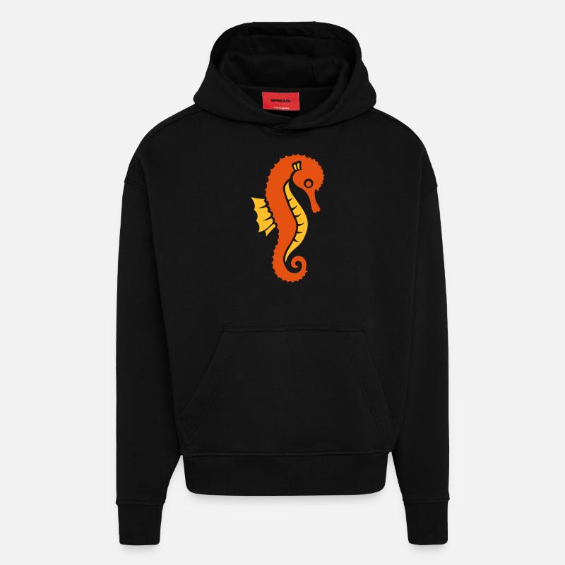 Seepferdchen - Hoodie- made by SPREAD  - SOLID BLACK
