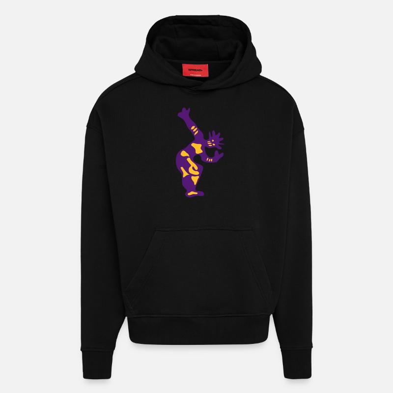 Afrikanischen Tanz Silhouette dance1 - Hoodie- made by SPREAD  - SOLID BLACK