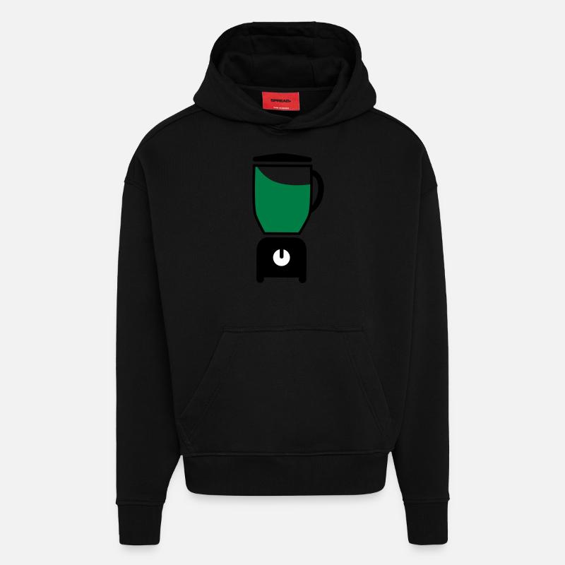 Blender - Sweat à capuche bio épais oversize fabriqué en UE - SOLID BLACK