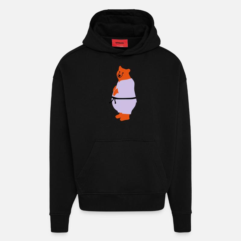 Taekwondo Bär - Hoodie- made by SPREAD  - SOLID BLACK