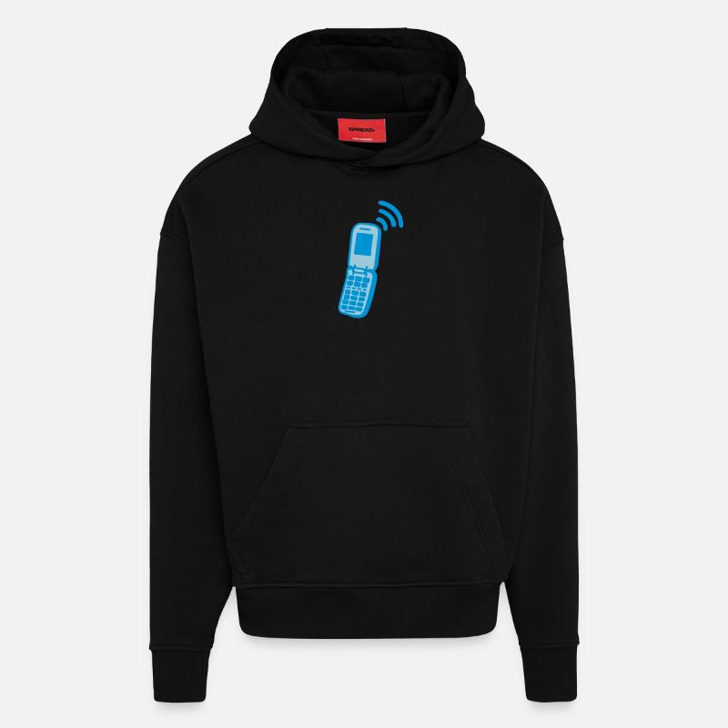 Handy - Hoodie- made by SPREAD  - SOLID BLACK