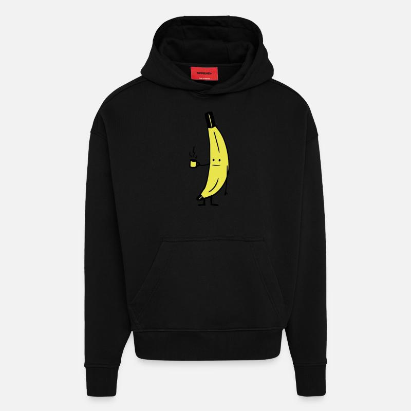 Kaffee Banane - Hoodie- made by SPREAD  - SOLID BLACK