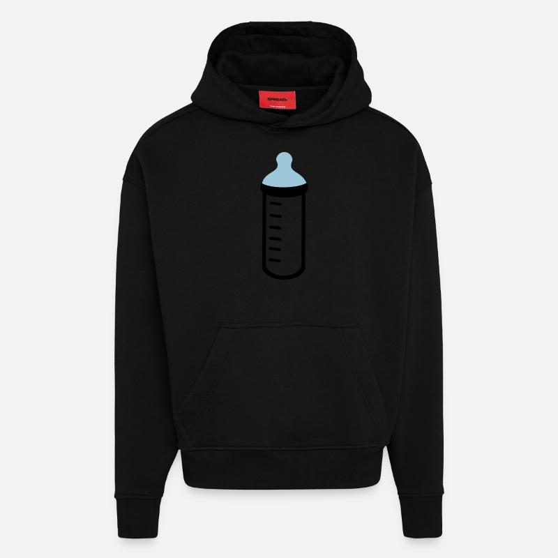 Bébé - Sweat à capuche bio épais oversize fabriqué en UE - SOLID BLACK