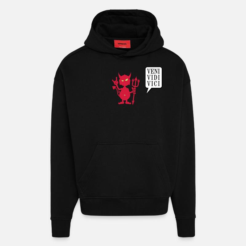 Teufel rocks / devil rocks (2c) - Hoodie- made by SPREAD  - SOLID BLACK