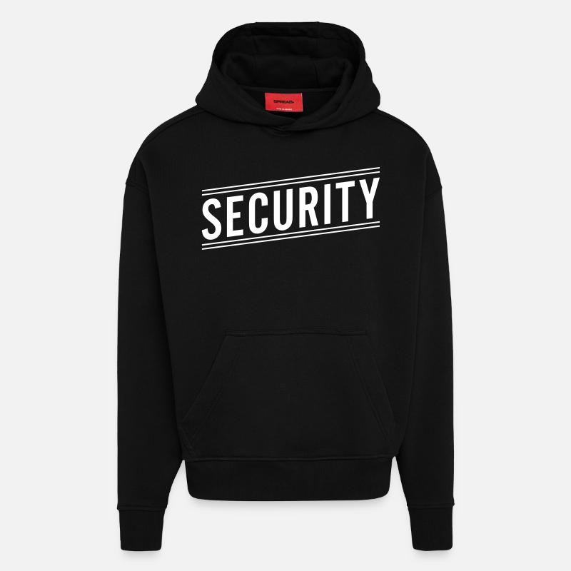 Security - Hoodie- made by SPREAD  - SOLID BLACK