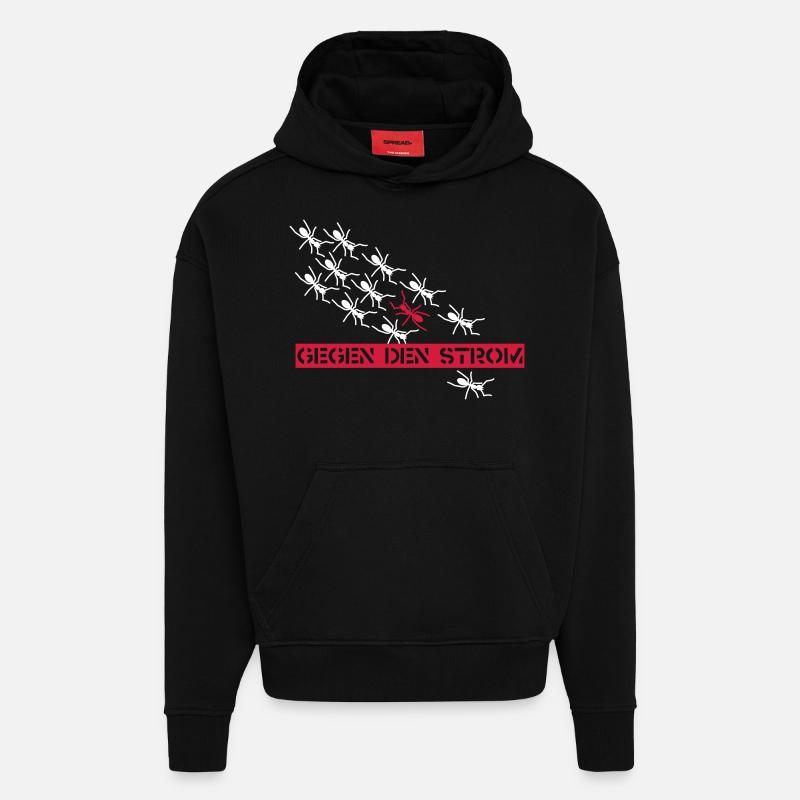 Ants - Hoodie- made by SPREAD  - SOLID BLACK