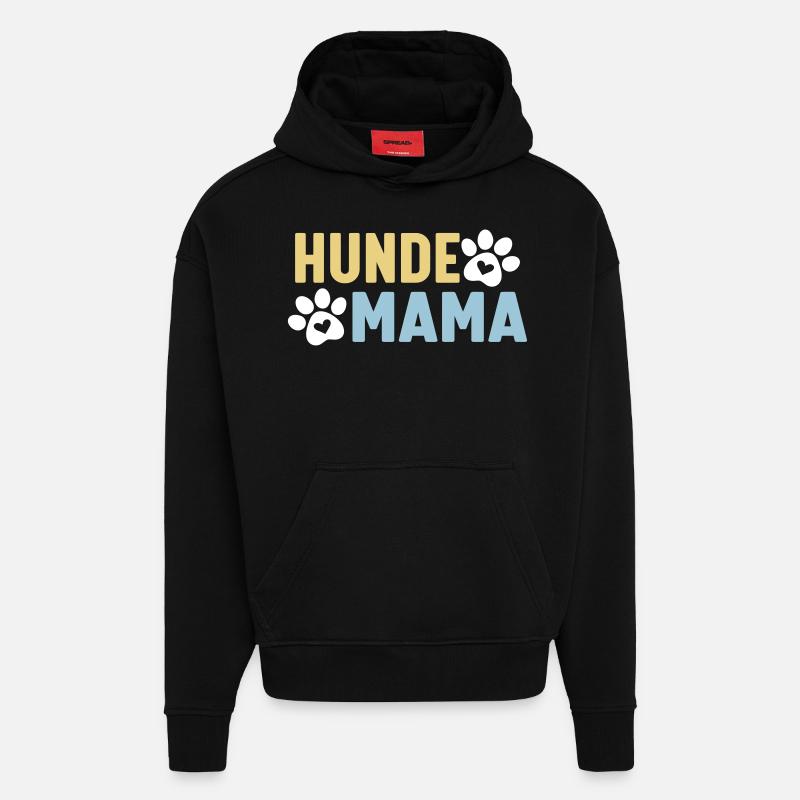 Hunde Mama - Hoodie- made by SPREAD  - SOLID BLACK