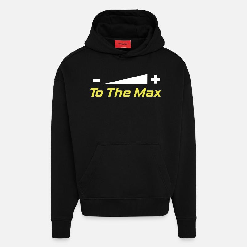 To The Max - Sweat à capuche bio épais oversize fabriqué en UE - SOLID BLACK