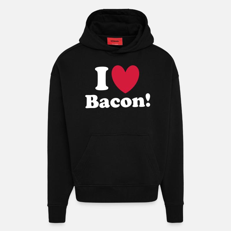 Bacon - Hoodie- made by SPREAD  - SOLID BLACK