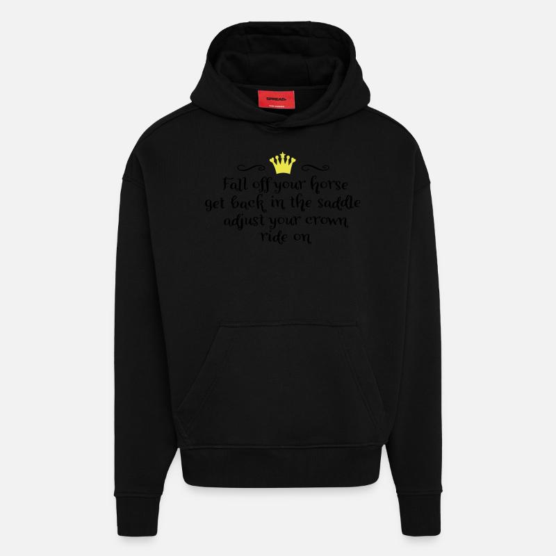 Reitunfall - Hoodie- made by SPREAD  - SOLID BLACK