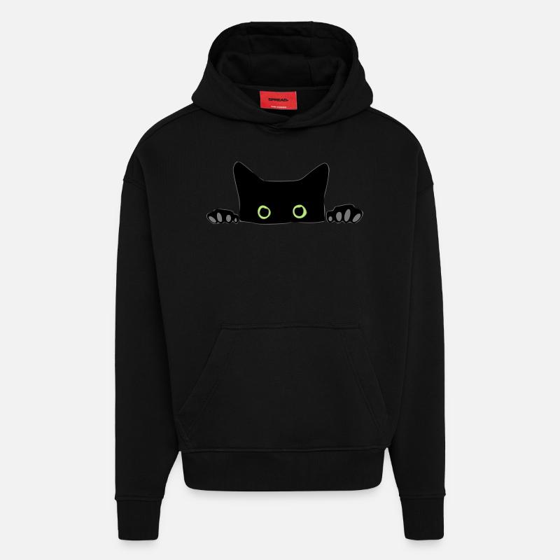 Katze - Hoodie- made by SPREAD  - SOLID BLACK