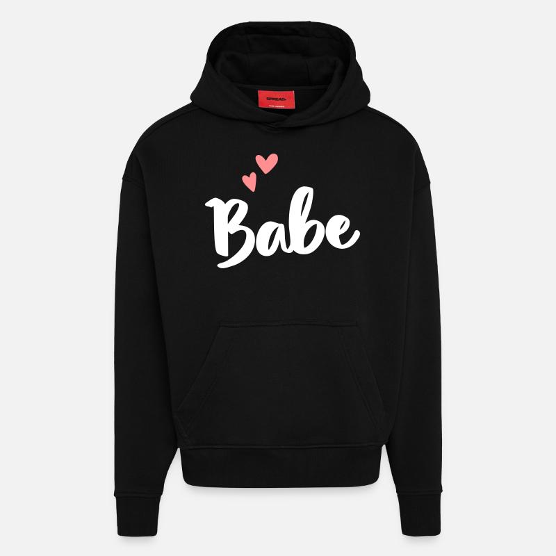 Bebe - Sweat à capuche bio épais oversize fabriqué en UE - SOLID BLACK