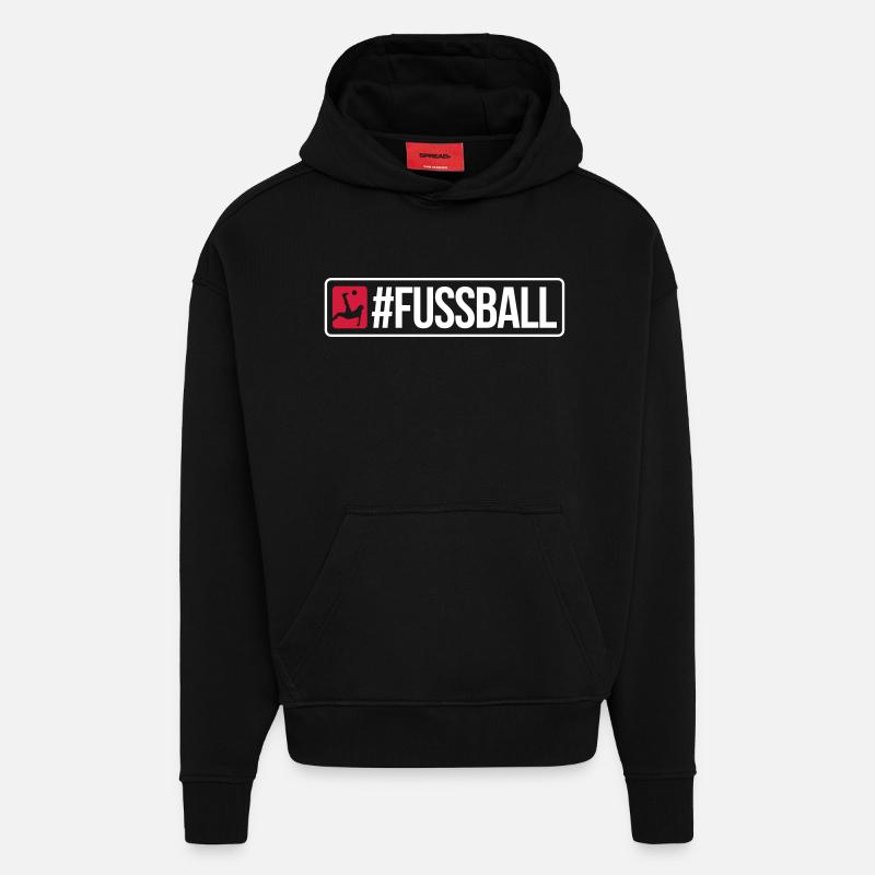 #FUSSBALL - Hoodie- made by SPREAD  - SOLID BLACK