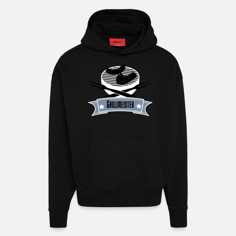 Grillmeister - Hoodie- made by SPREAD  - SOLID BLACK