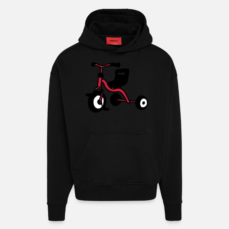 Dreirad - Hoodie- made by SPREAD  - SOLID BLACK