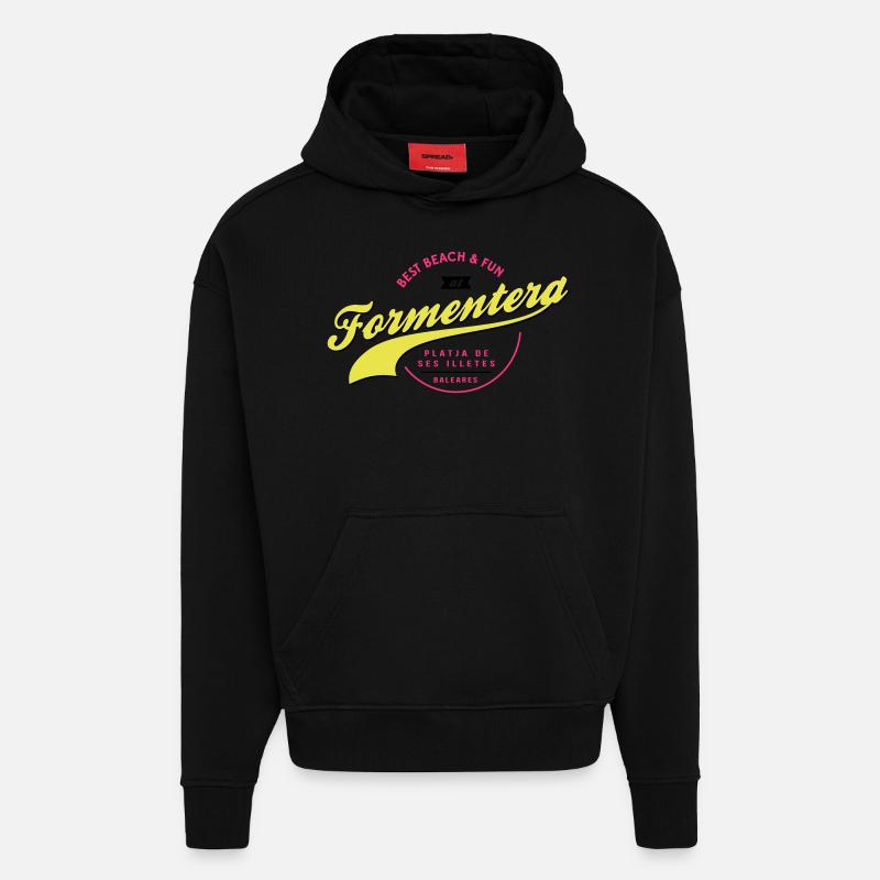 FORMENTERA - Hoodie- made by SPREAD  - SOLID BLACK