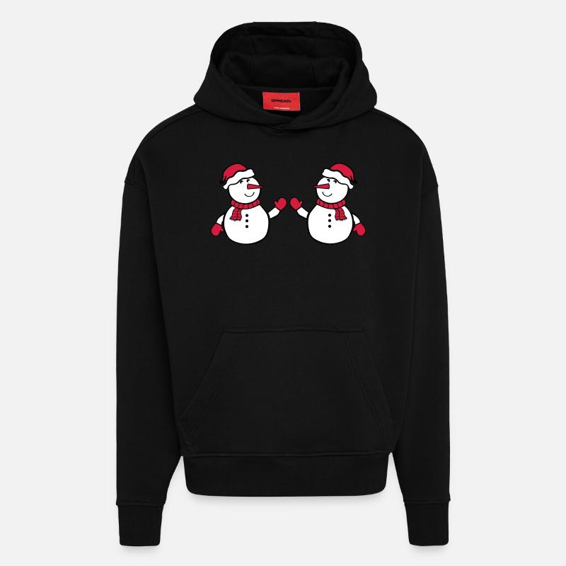 schneemann 2 - Hoodie- made by SPREAD  - SOLID BLACK