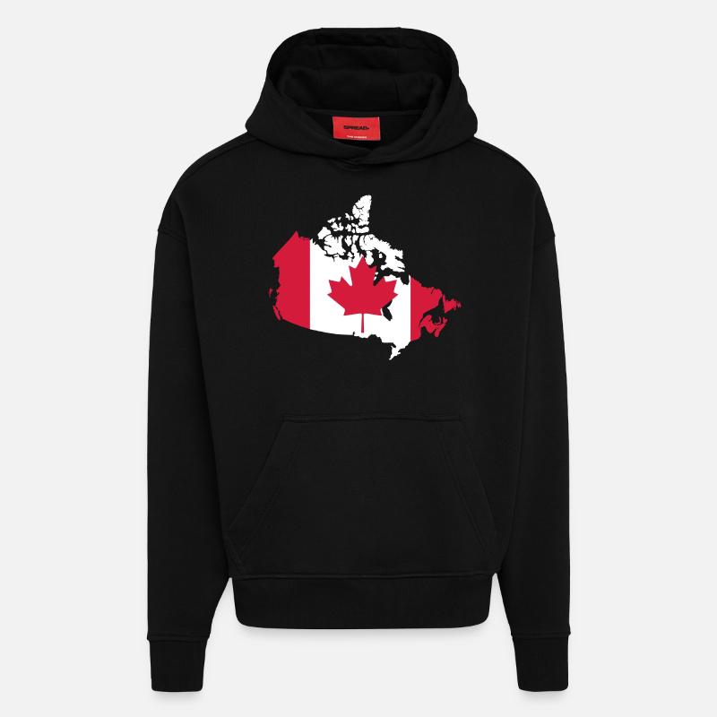 Kanada, Canada - Hoodie- made by SPREAD  - SOLID BLACK
