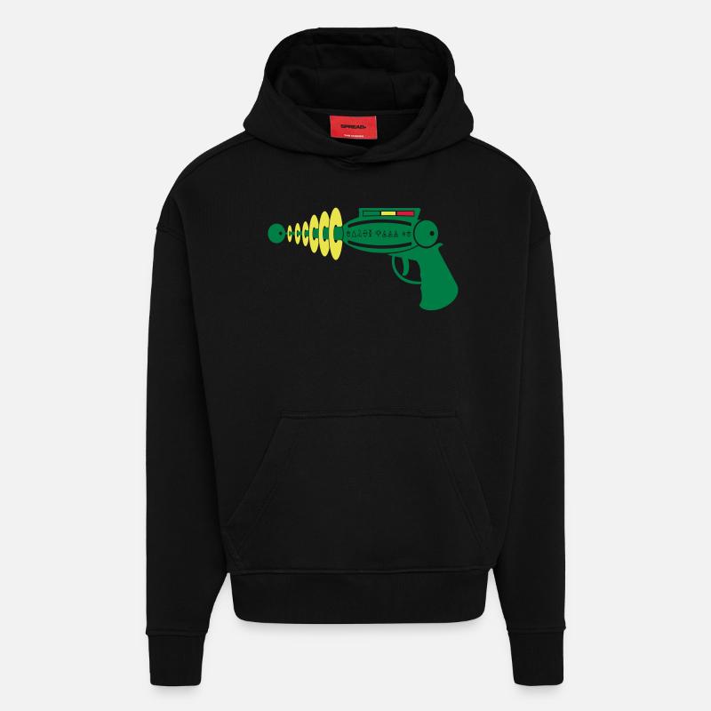 Taser - Hoodie- made by SPREAD  - SOLID BLACK