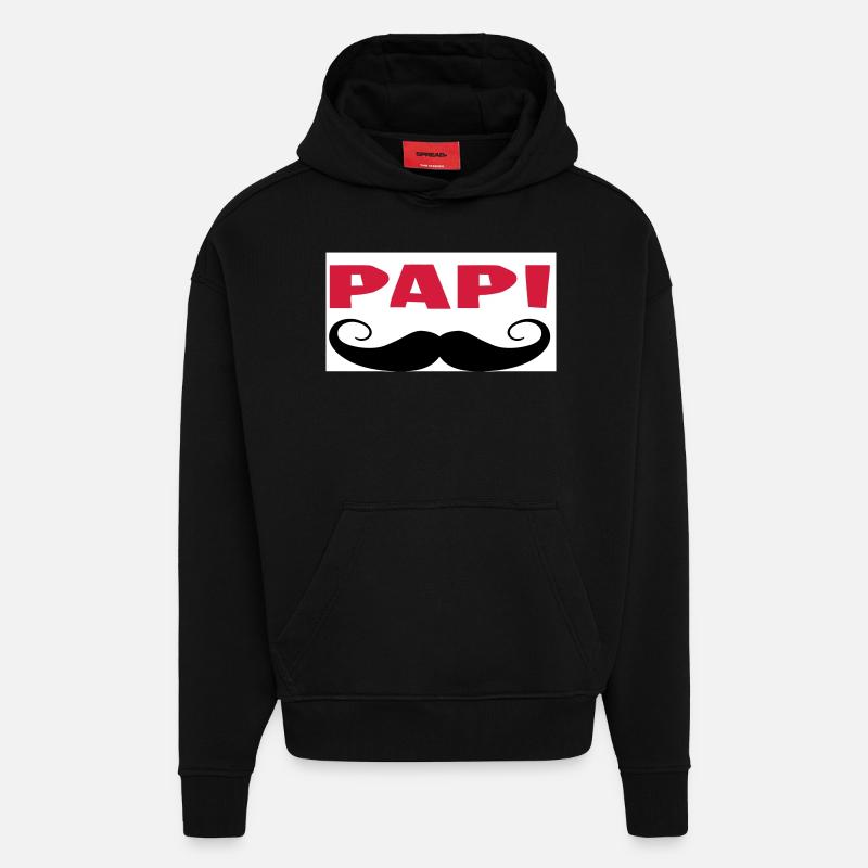 PAPI - Sweat à capuche bio épais oversize fabriqué en UE - SOLID BLACK