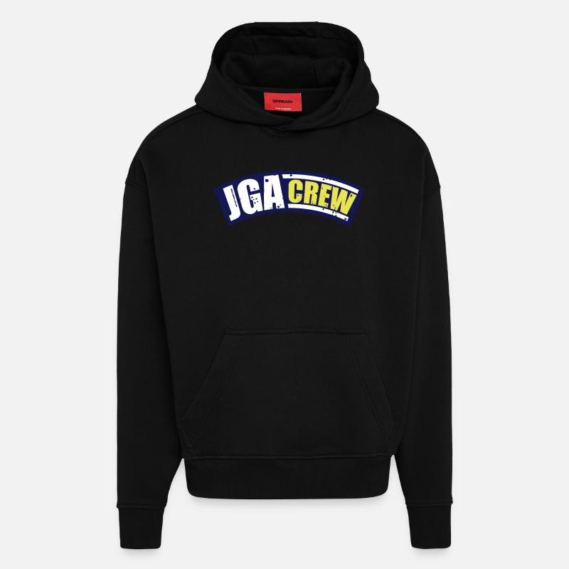 Jga Crew - Hoodie- made by SPREAD  - SOLID BLACK