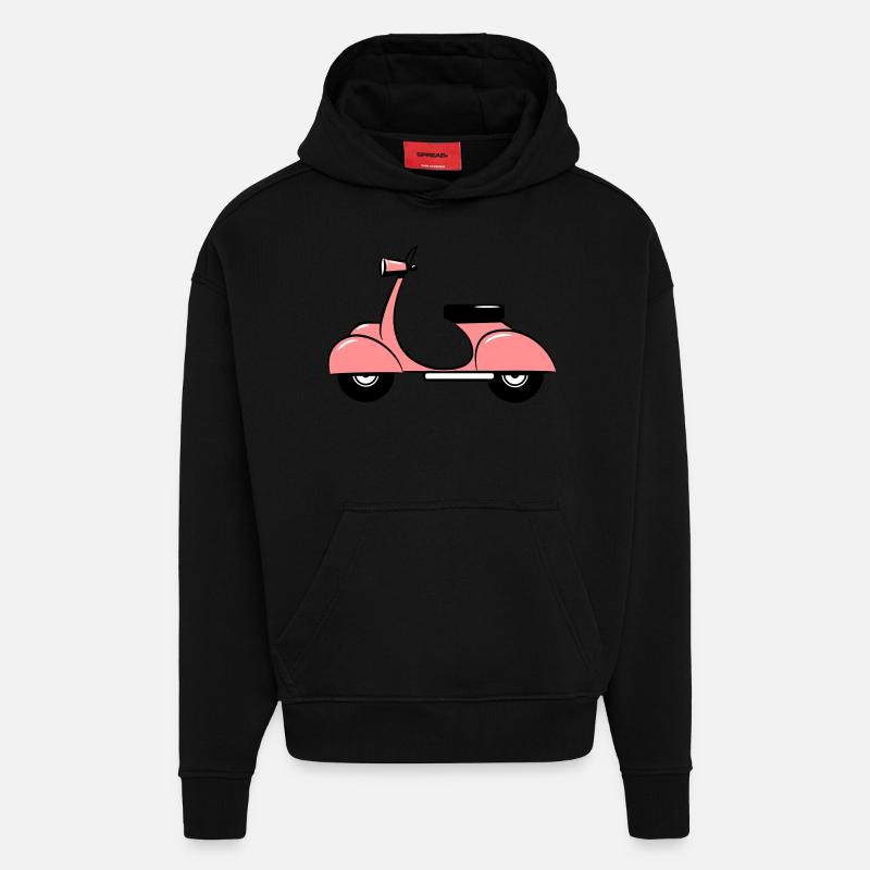 motorroller - Hoodie- made by SPREAD  - SOLID BLACK