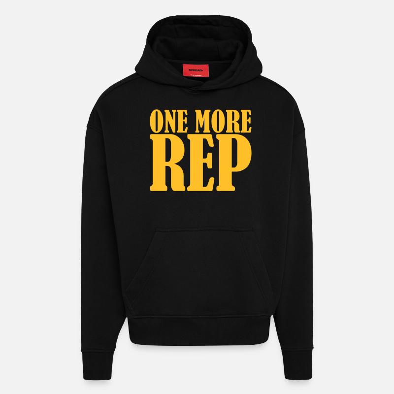 One More Rep - Hoodie- made by SPREAD  - SOLID BLACK