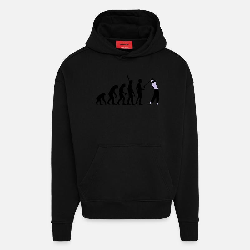 evolution_golf_b_2c - Hoodie- made by SPREAD  - SOLID BLACK