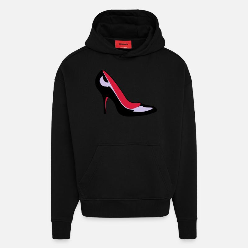 Shoe2 - Sweat à capuche bio épais oversize fabriqué en UE - SOLID BLACK