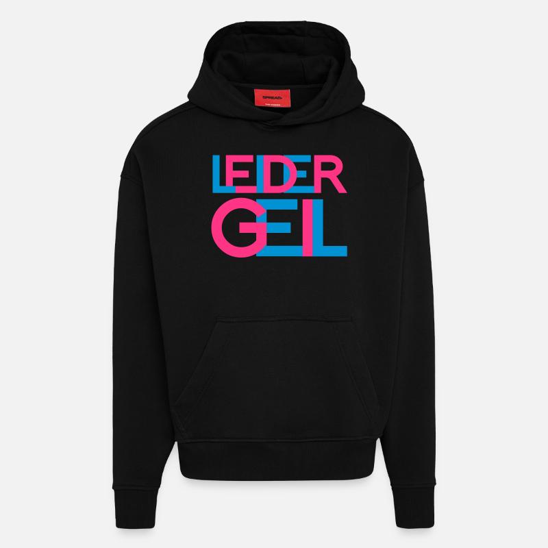 leider geil - Hoodie- made by SPREAD  - SOLID BLACK