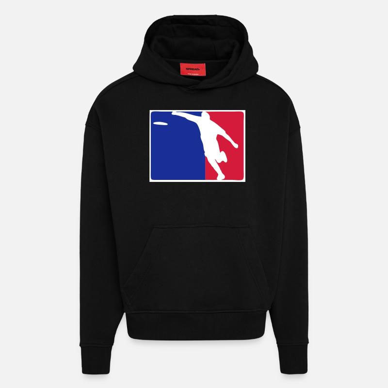 discgolf - Sweat à capuche bio épais oversize fabriqué en UE - SOLID BLACK