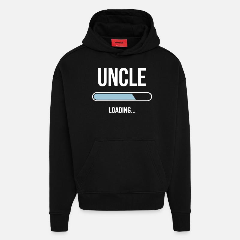 Uncle Loading - Hoodie- made by SPREAD  - SOLID BLACK