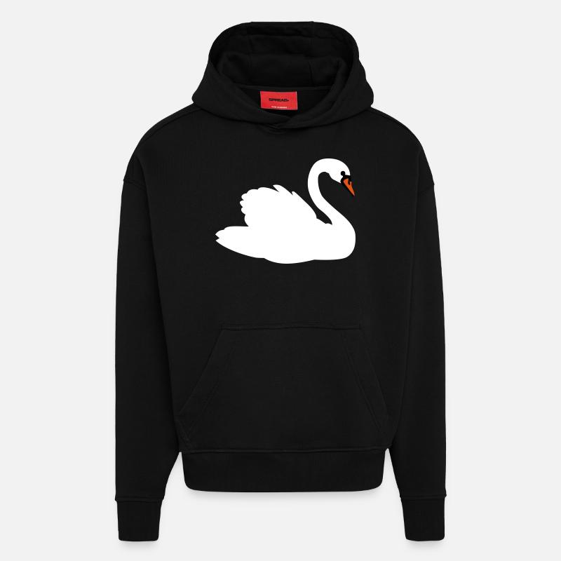 Schwan - Hoodie- made by SPREAD  - SOLID BLACK
