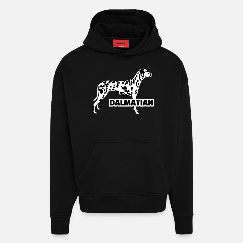 Dalmatian - Hoodie- made by SPREAD  - SOLID BLACK