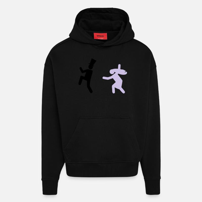 Running Groom - Sweat à capuche bio épais oversize fabriqué en UE - SOLID BLACK