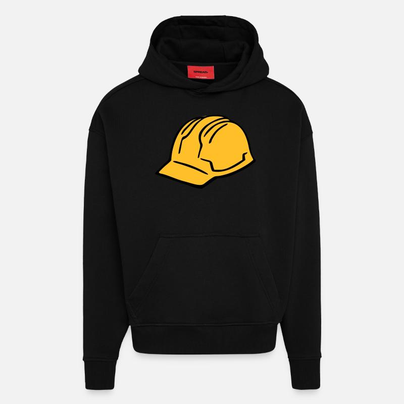 Bau Helm - Hoodie- made by SPREAD  - SOLID BLACK